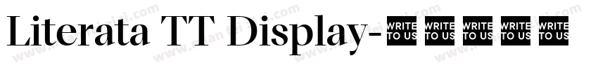 Literata TT Display字体转换